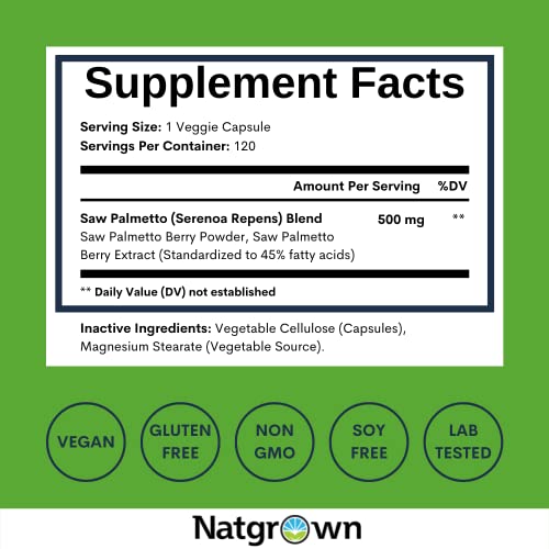 Saw Palmetto Prostate Supplement for Men - Vegan