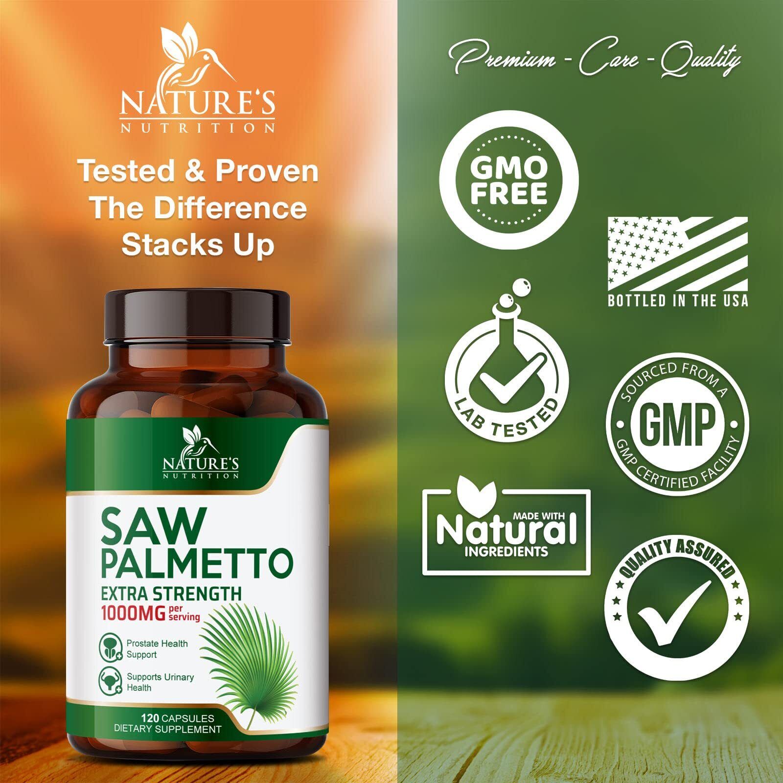 Saw Palmetto 1000mg for Prostate Health Support