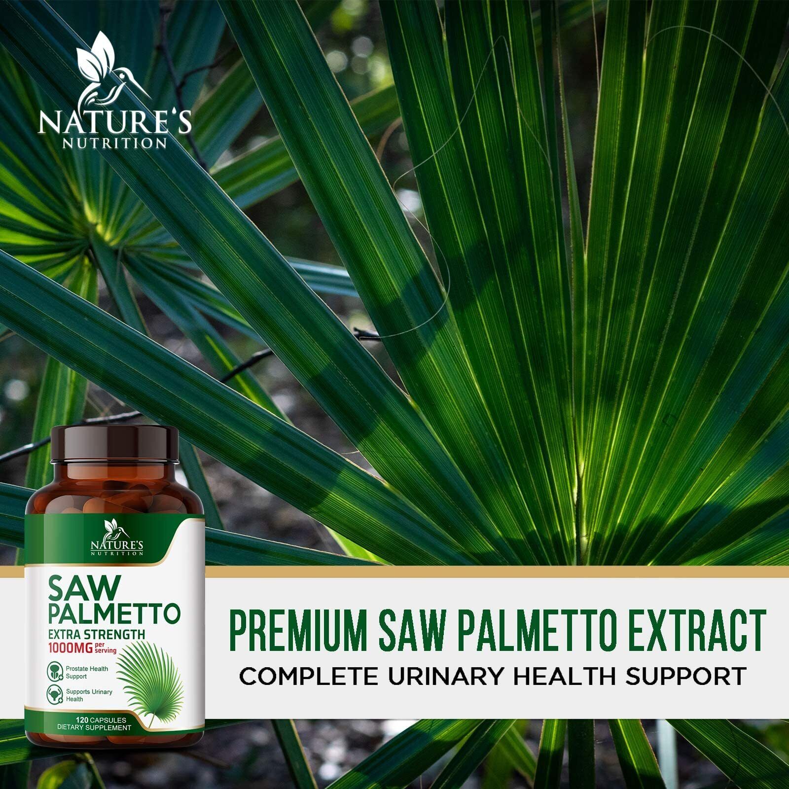 Saw Palmetto 1000mg for Prostate Health Support