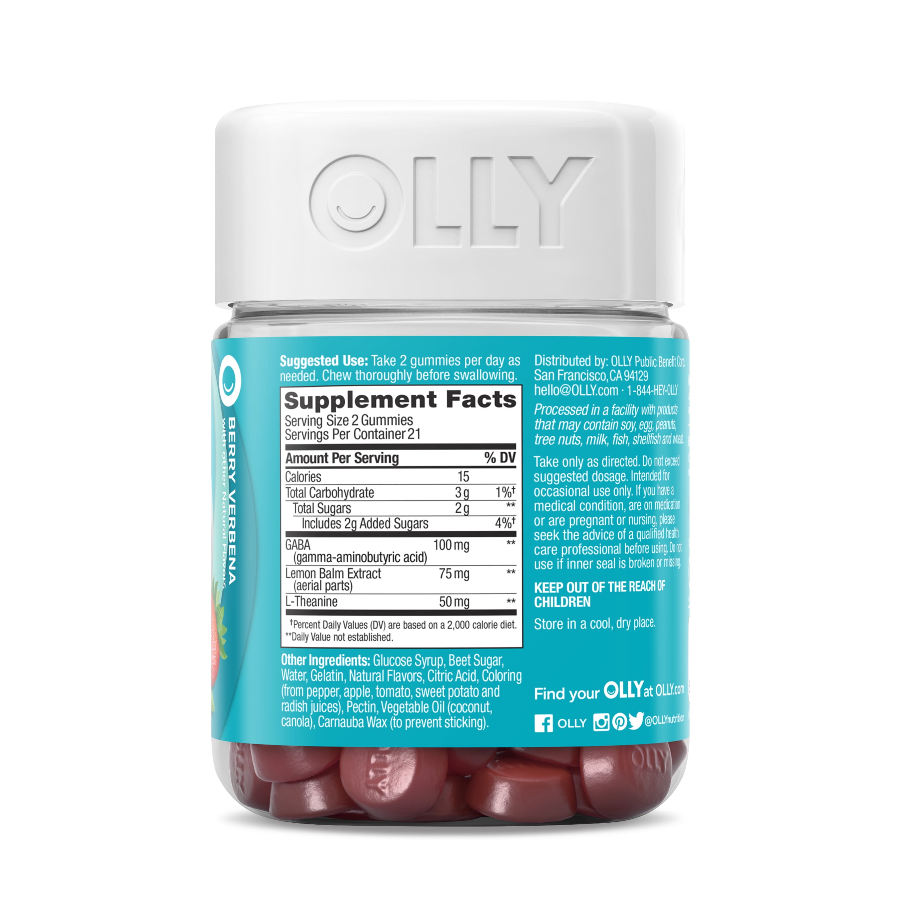 OLLY Goodbye Stress Gummies - 42 Berry Gummies