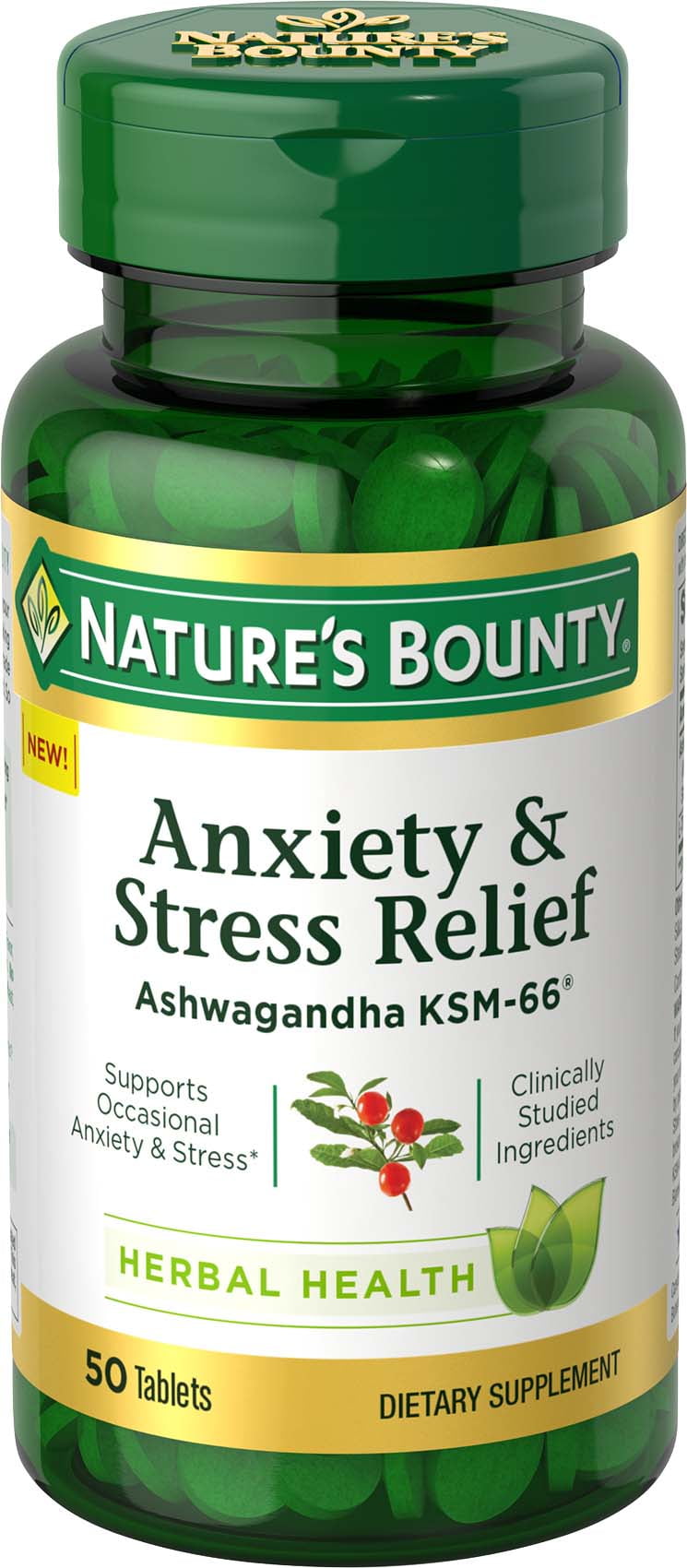 Nature’s Bounty Ashwagandha Stress Relief Supplement 50 Ct