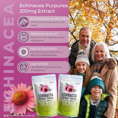 Vitaherbs Echinacea 200mg Vegan Tablets, 70 Count