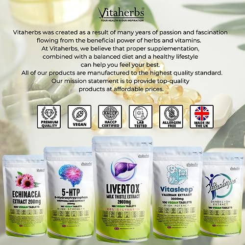 Vitaherbs Echinacea 200mg Vegan Tablets, 70 Count