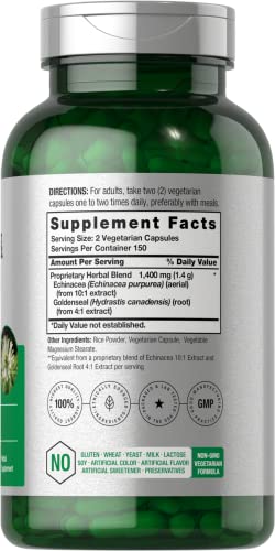 Echinacea Goldenseal Capsules 1400mg 300 Count