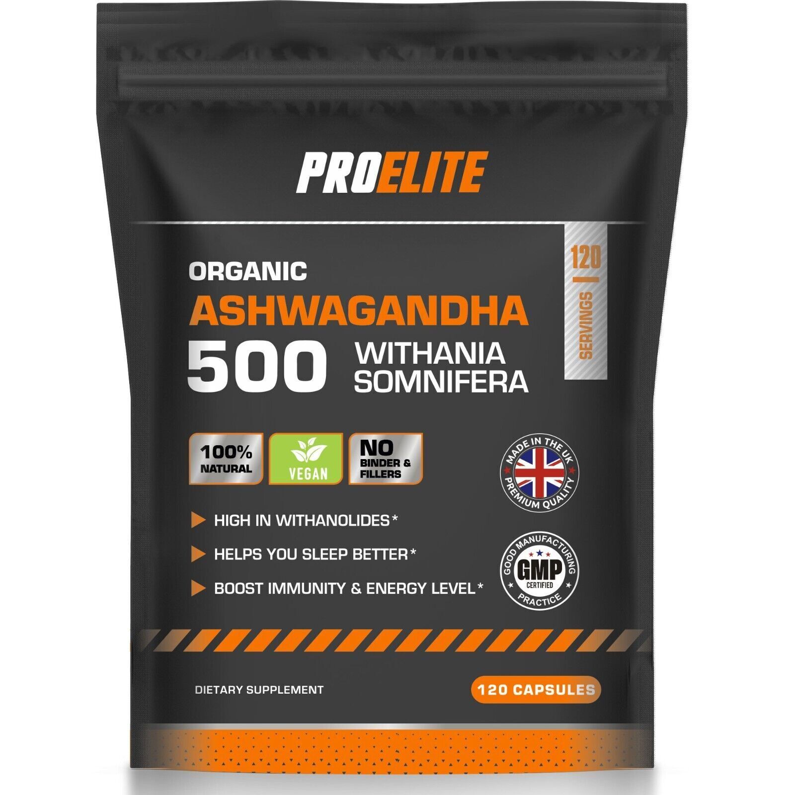 Organic Ashwagandha Capsules 10,000MG for Stress Relief