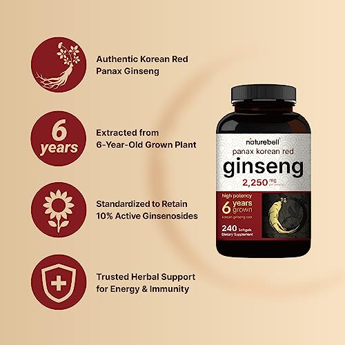 Korean Red Ginseng 2,250mg, 240 Softgels