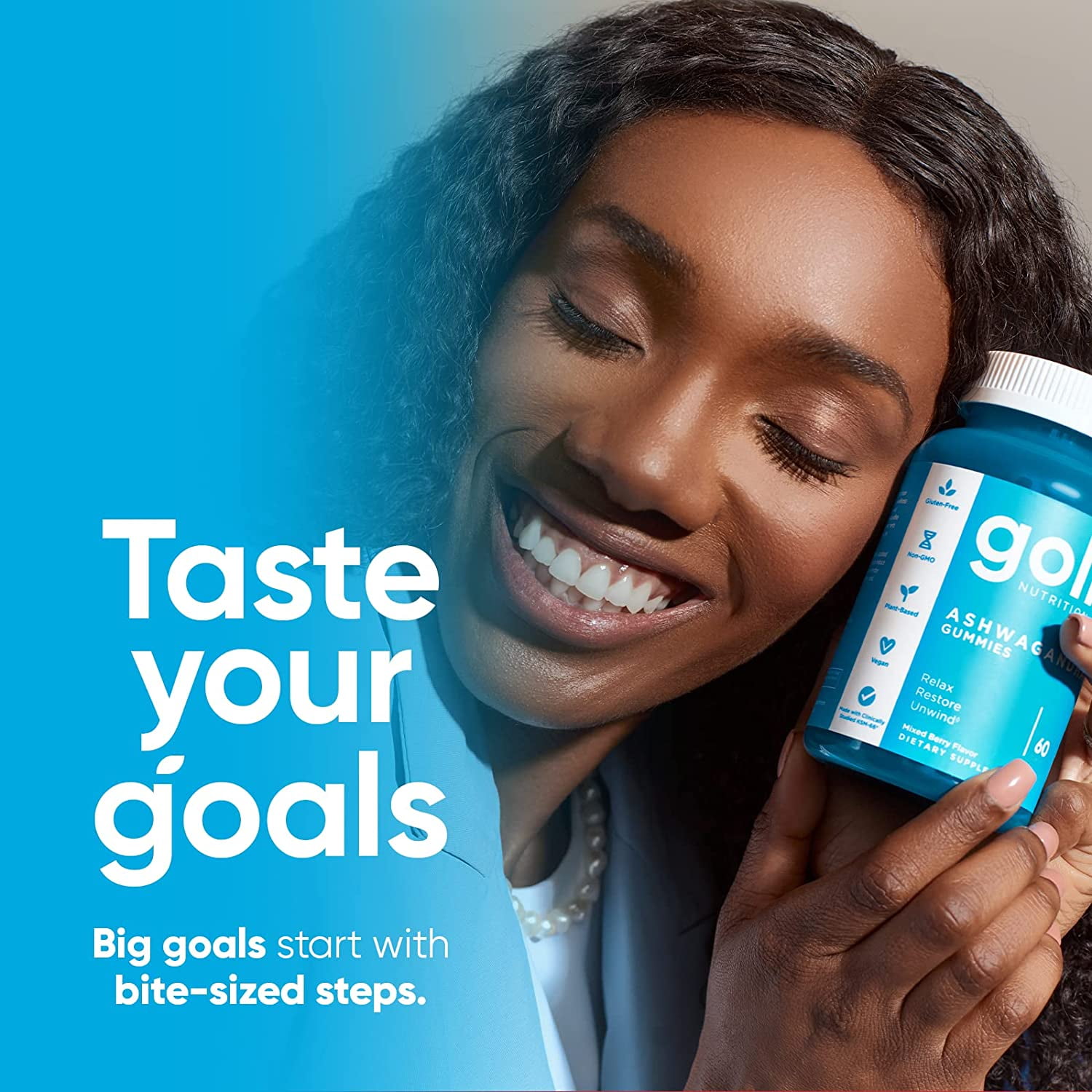 Goli Ashwagandha Gummies, Mixed Berry, 60 Count