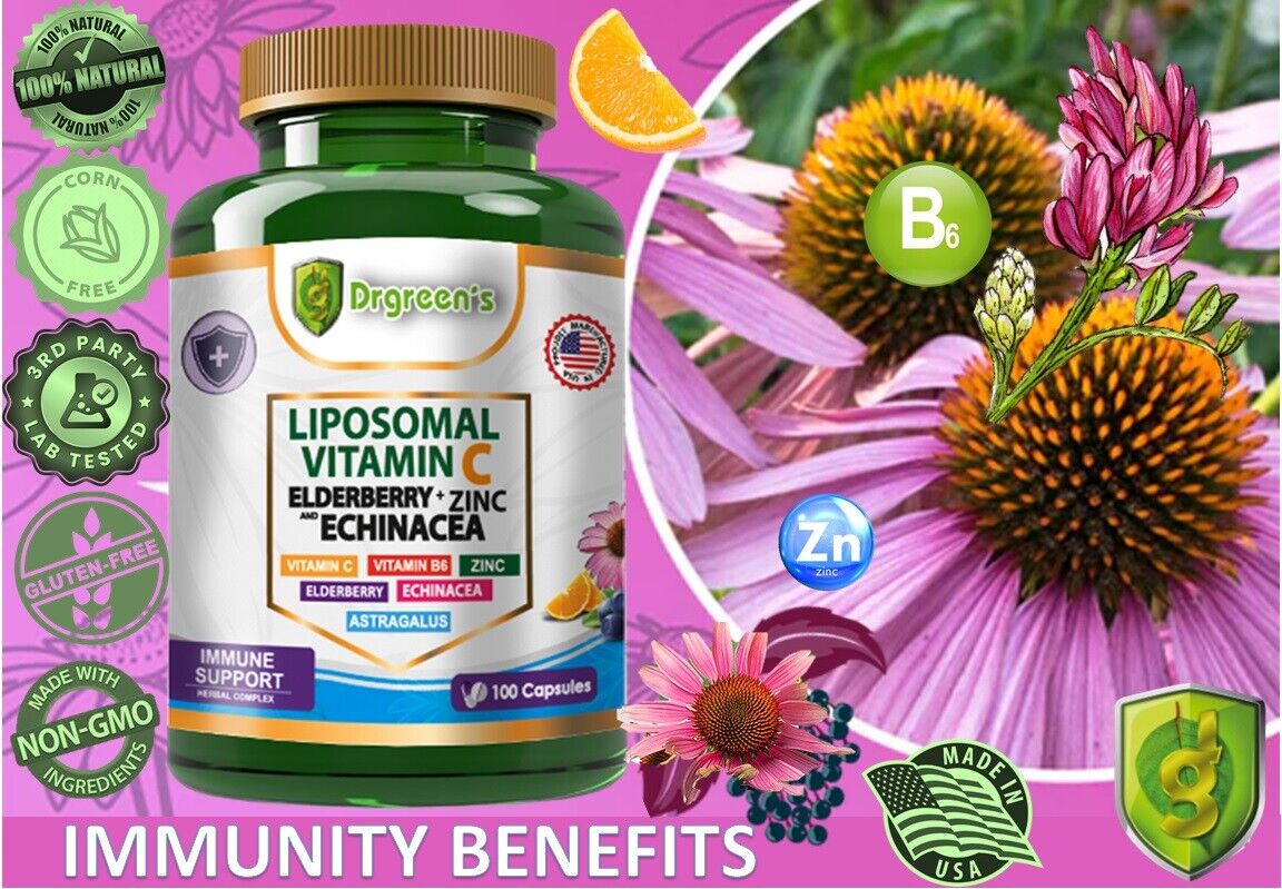 Immune Support Formula: Vitamin C, Zinc, Elderberry