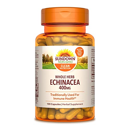Sundown Echinacea 400mg for Immune Support, 100 Capsules