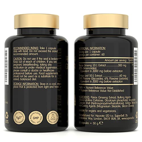 High Strength Panax Korean Ginseng Tablets, 6000mg