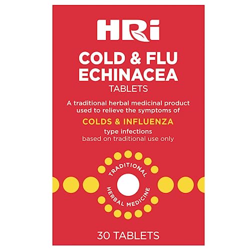 HRI Echinacea Cold and Flu Relief Tablets, 30 Count