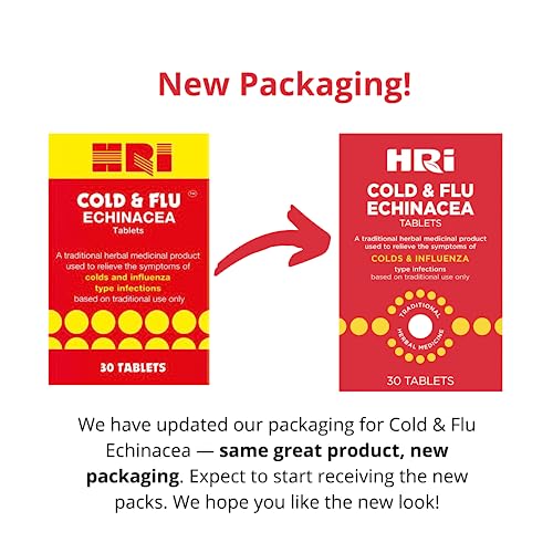 HRI Echinacea Cold and Flu Relief Tablets, 30 Count