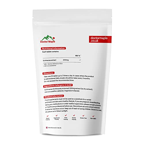 Echinacea & Vitamin C Tablets for Immunity Support