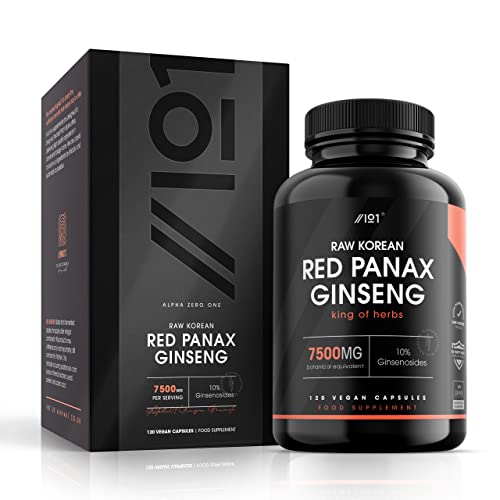 High Strength Panax Ginseng Extract 7500mg 120 Capsules