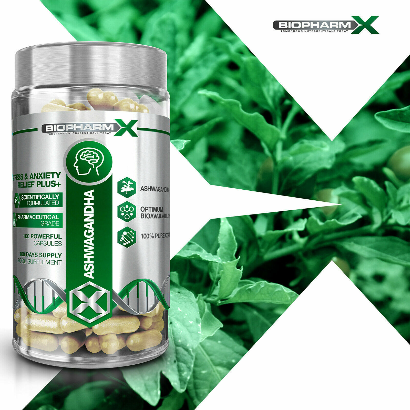 KSM66 Ashwagandha Extract Capsules for Stress and Sleep
