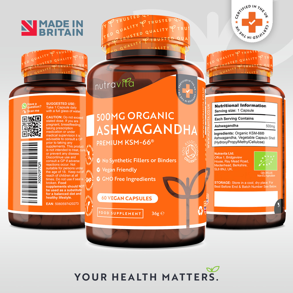 Bio Ashwagandha KSM-66® - 500mg Vegan Capsules