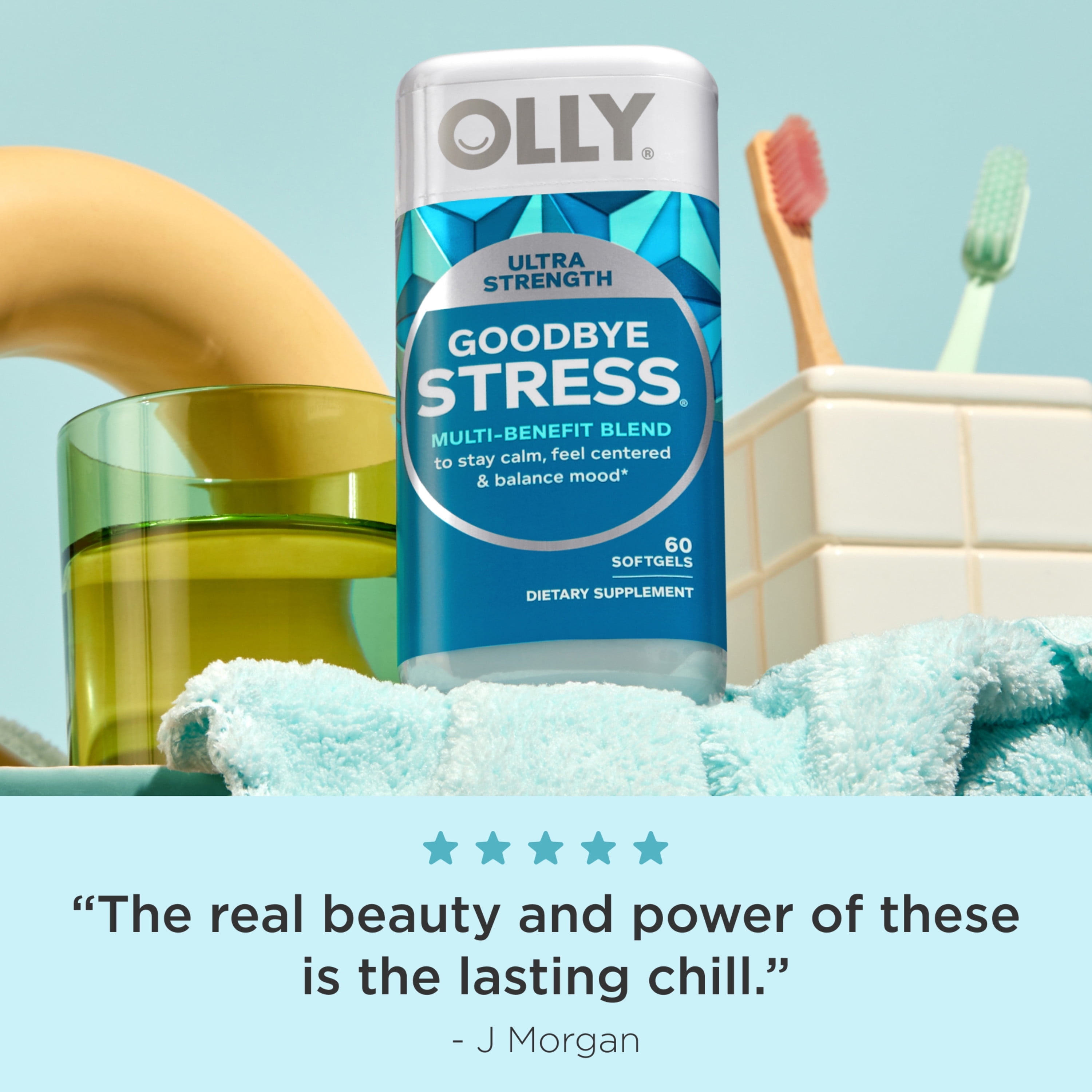 OLLY Ultra Strength Goodbye Stress Softgels - 60 Count