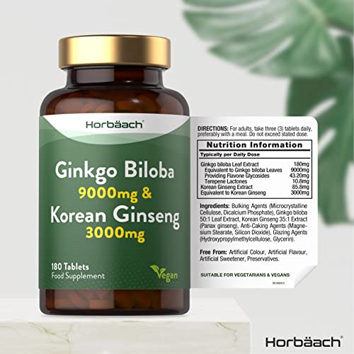 High Strength Ginkgo Biloba & Ginseng Tablets