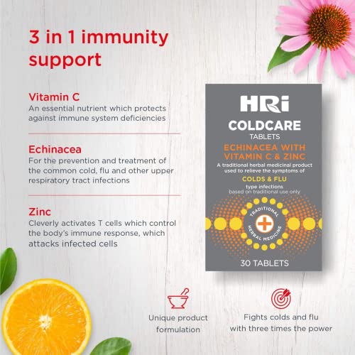 HRI ColdCare Echinacea Cold & Flu Tablets
