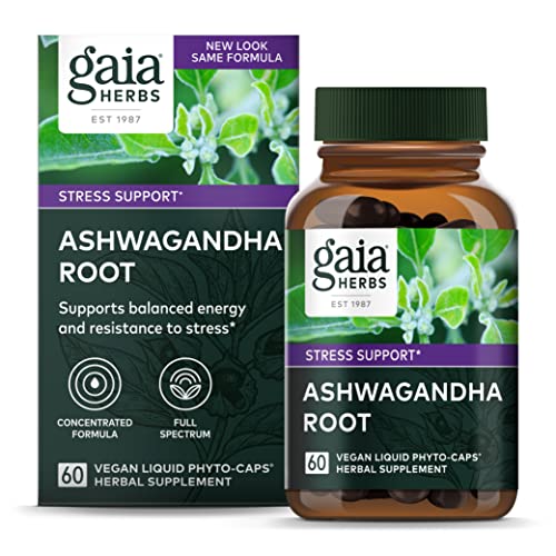 Gaia Herbs Organic Ashwagandha Root for Stress Relief