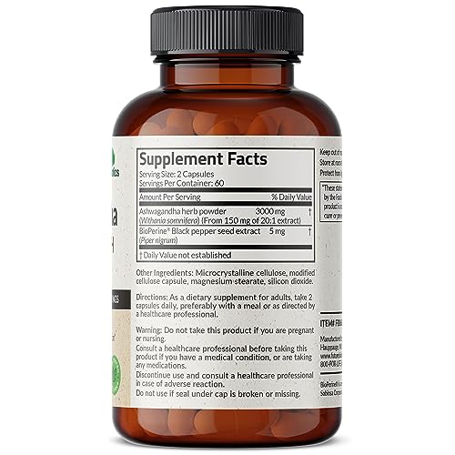 Futurebiotics Extra Strength Ashwagandha 3000 mg Capsules