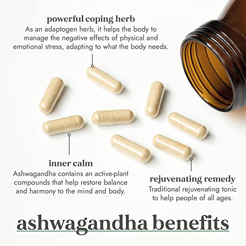 Organic Ashwagandha Capsules, 355 mg Each