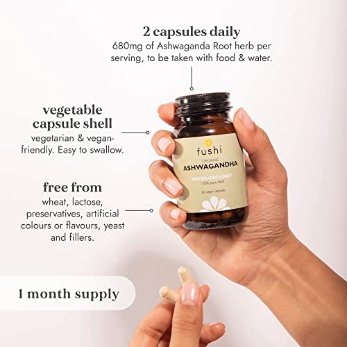 Organic Ashwagandha Capsules, 355 mg Each
