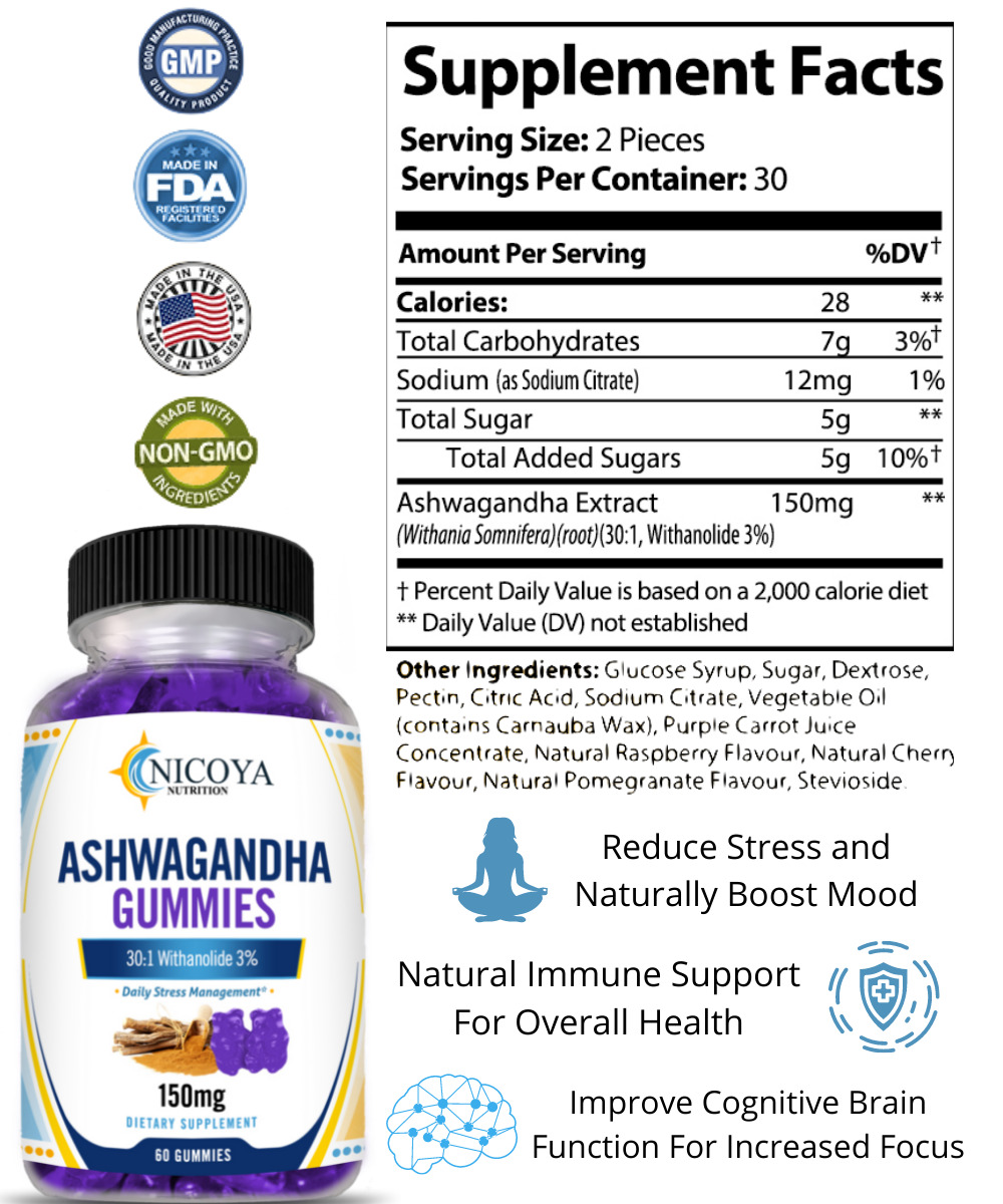 Goli Ashwagandha Gummies, Mixed Berry, 60 Count