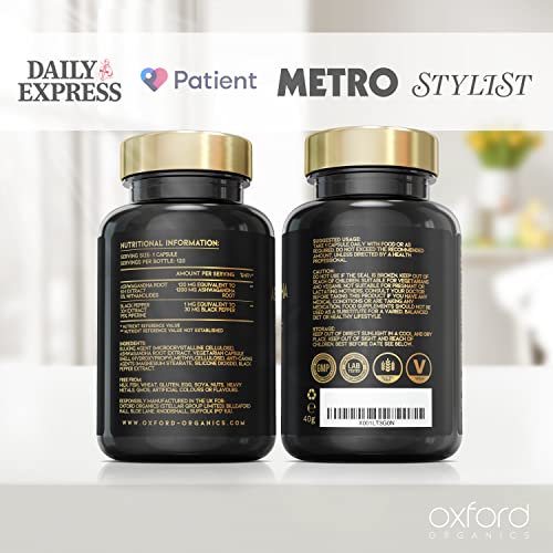 High Strength Ashwagandha Capsules with Black Pepper