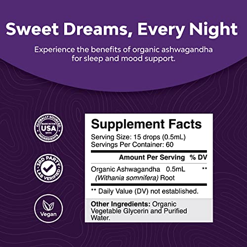 Organic Ashwagandha Liquid Drops for Energy & Mood