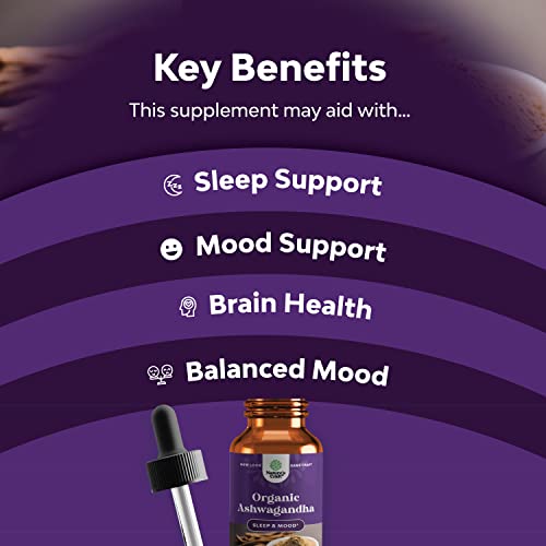 Organic Ashwagandha Liquid Drops for Energy & Mood