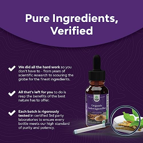 Organic Ashwagandha Liquid Drops for Energy & Mood