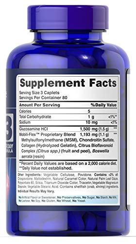 Puritan's Pride 3-a-Day Glucosamine, Chondroitin & MSM