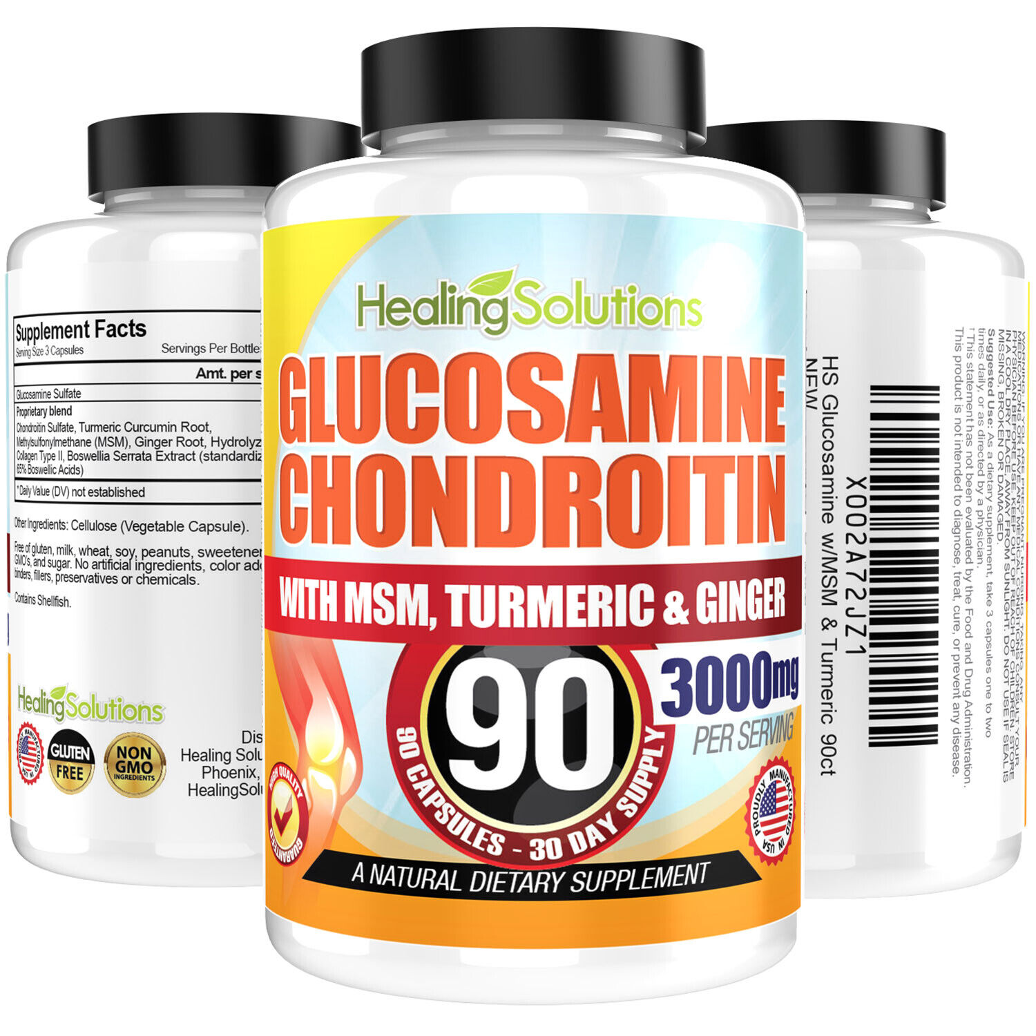 Glucosamine Chondroitin with Collagen & Turmeric 90ct