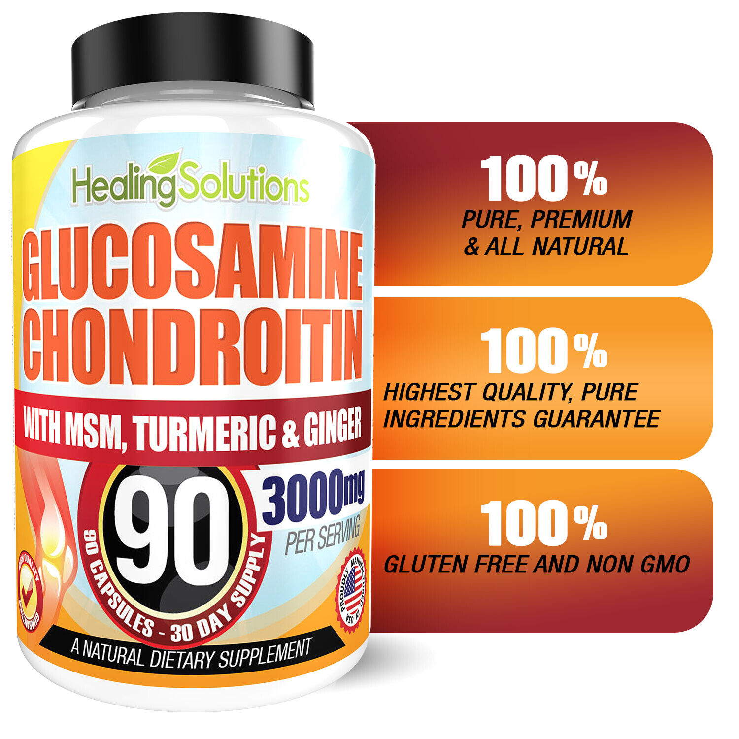 Glucosamine Chondroitin with Collagen & Turmeric 90ct