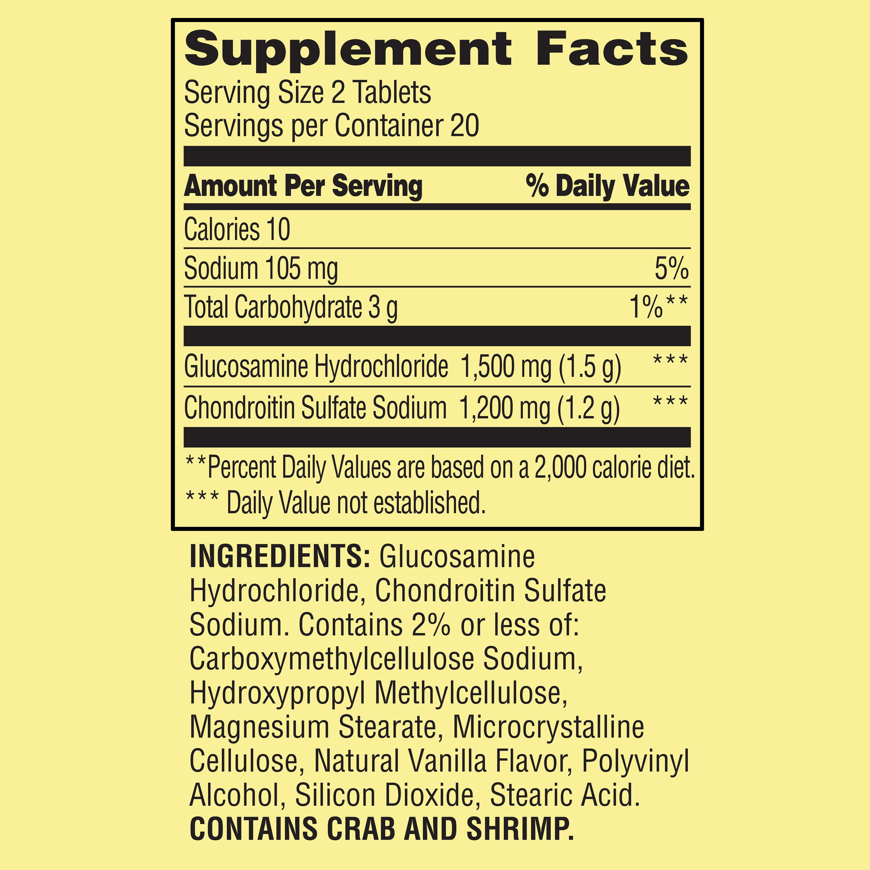 Triple Strength Glucosamine Chondroitin Tablets, 40 Count