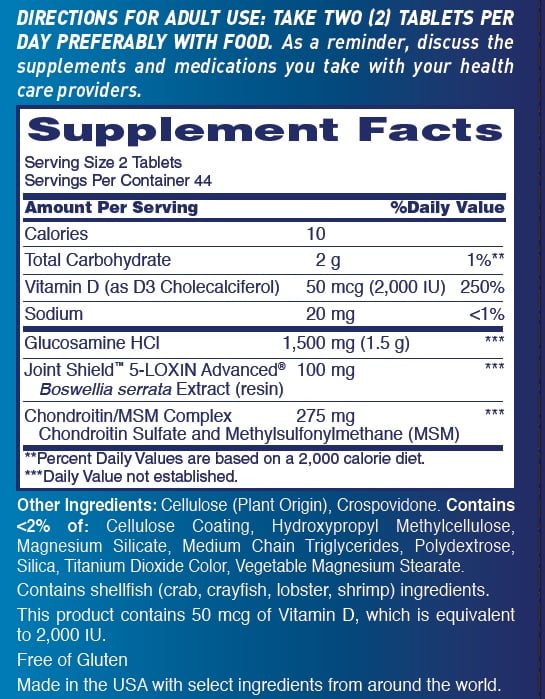 Osteo Bi-Flex 3X Strength Glucosamine Tablets, 88 Ct
