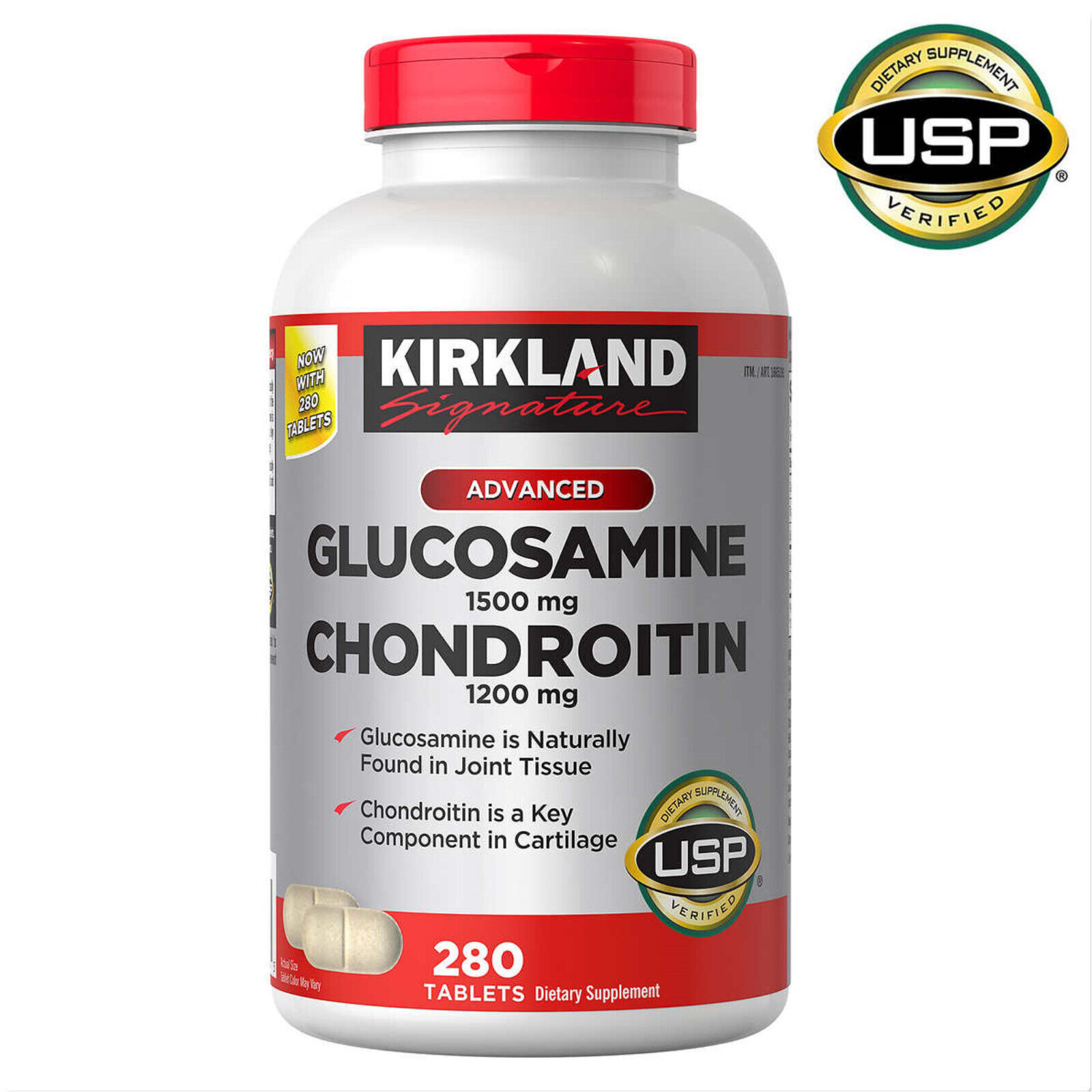 Kirkland Glucosamine & Chondroitin 280 Tablets