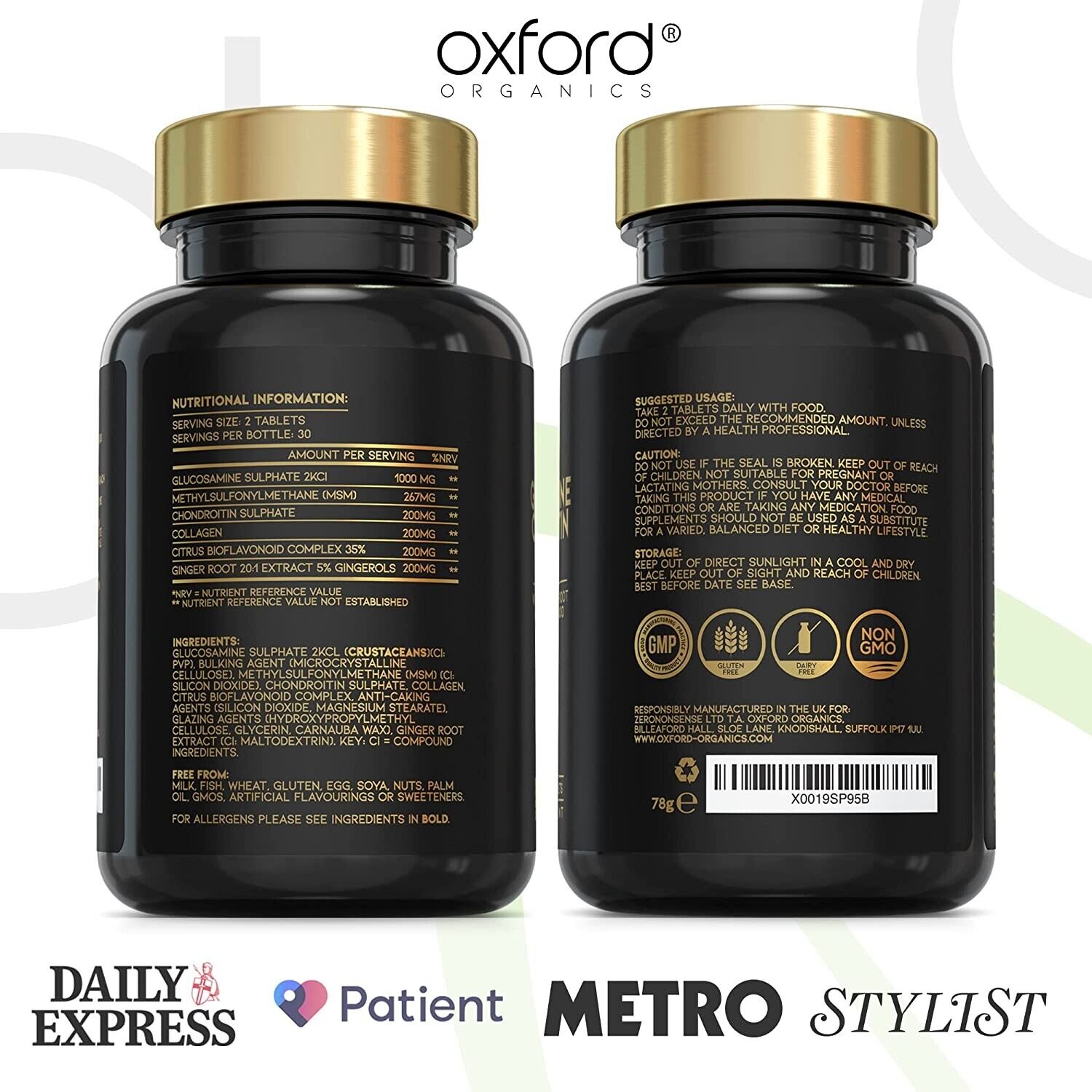 Glucosamine Chondroitin MSM with Vitamin C Tablets