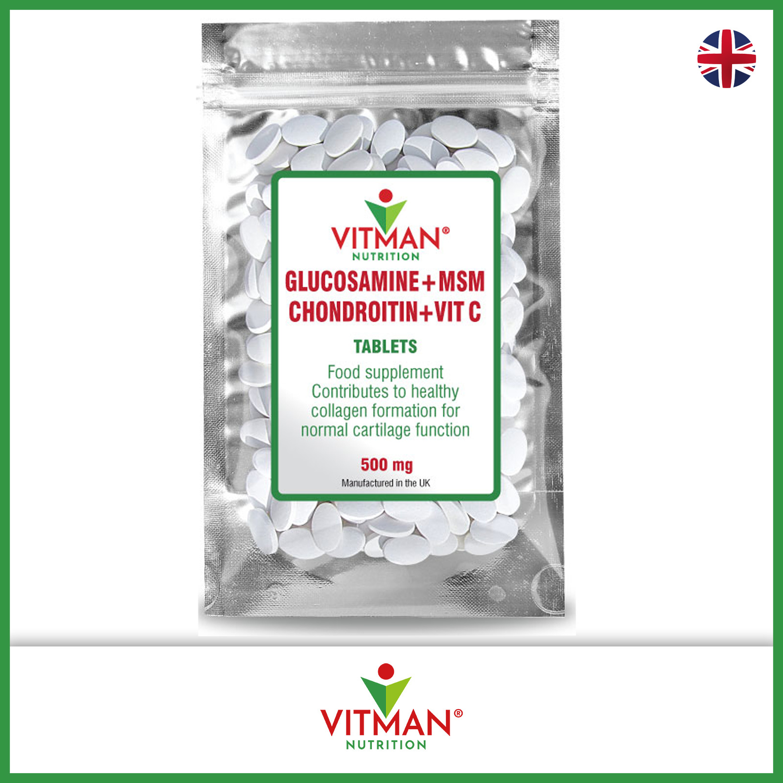 Glucosamine Chondroitin MSM with Vitamin C Tablets