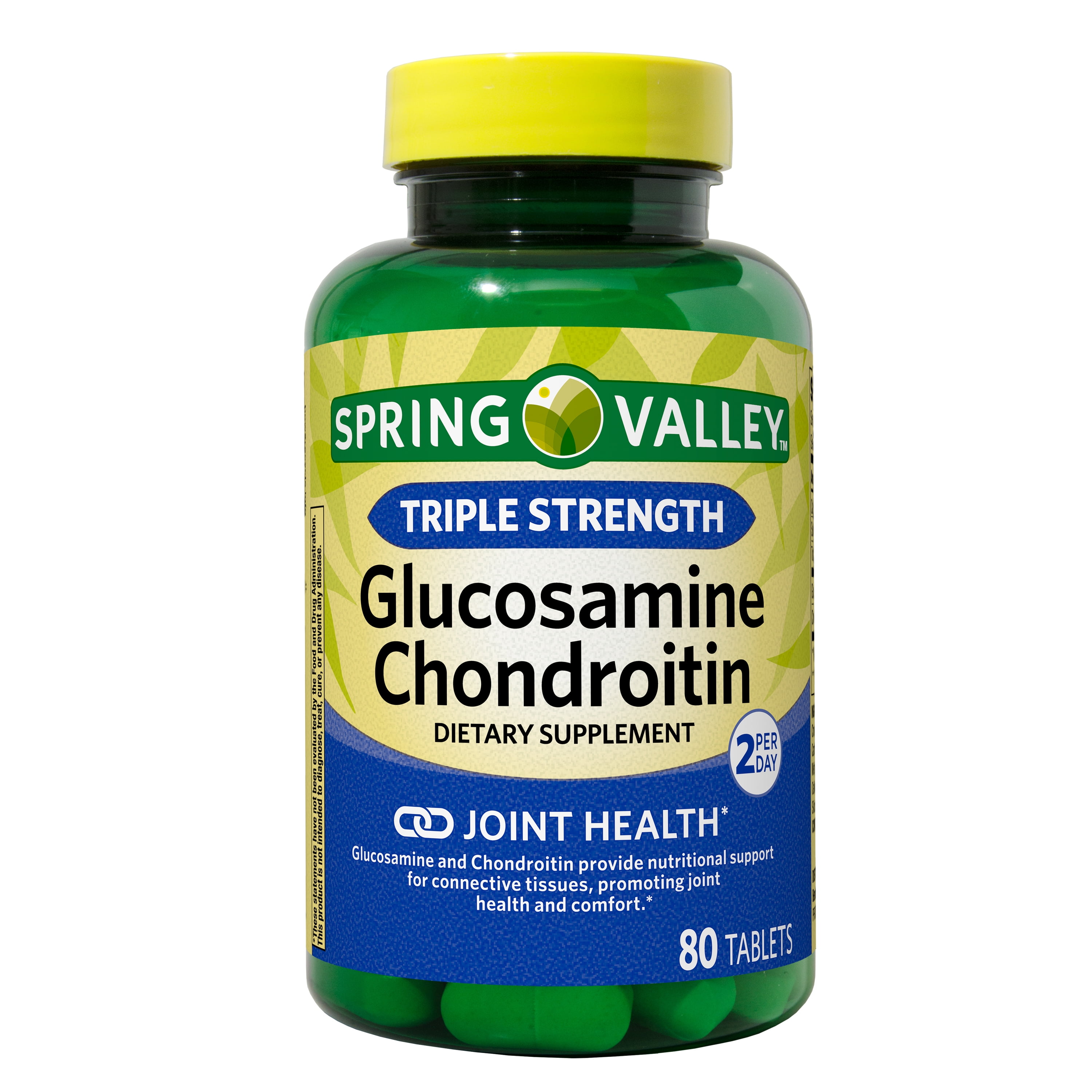 Spring Valley Triple Strength Glucosamine Tablets, 80 Count