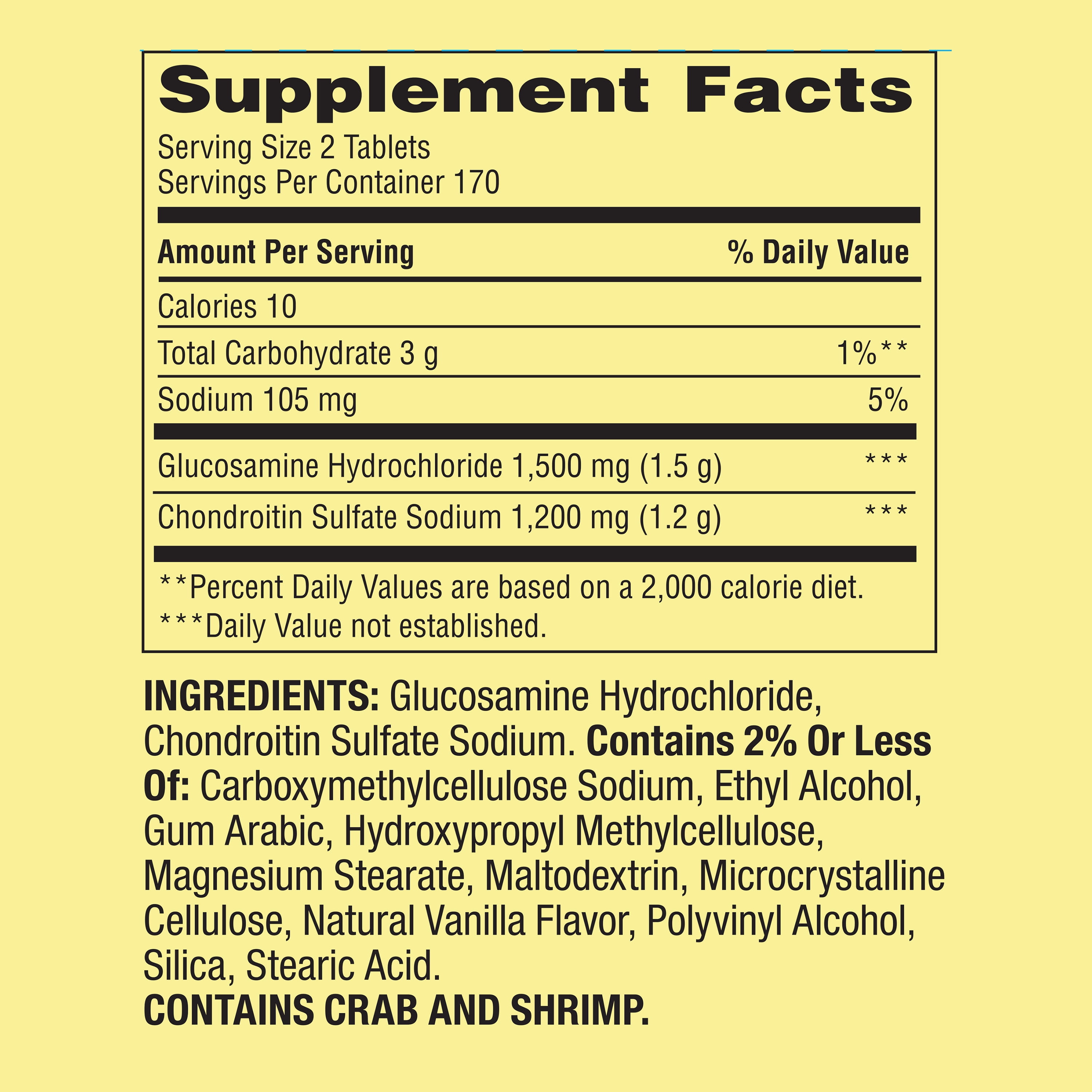 Spring Valley Triple Strength Glucosamine Chondroitin Tablets