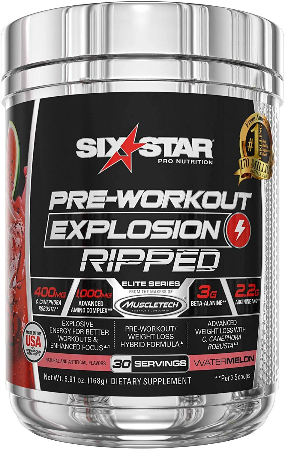 Ripped Pre Workout Thermogenic for Energy & Weight Loss
