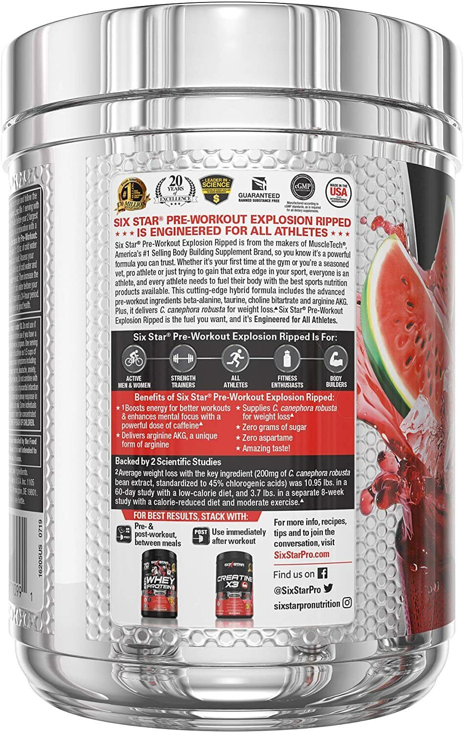 Ripped Pre Workout Thermogenic for Energy & Weight Loss