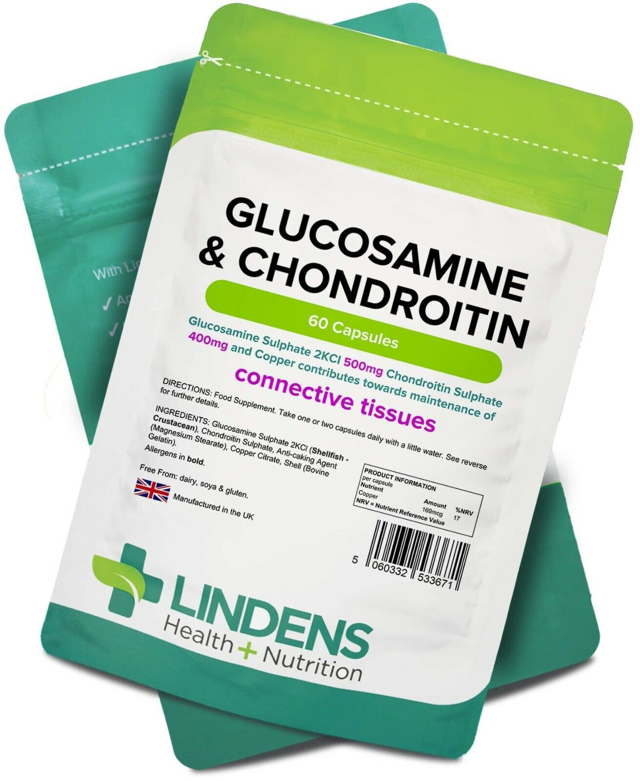 High Strength Glucosamine & Chondroitin 60 Capsules