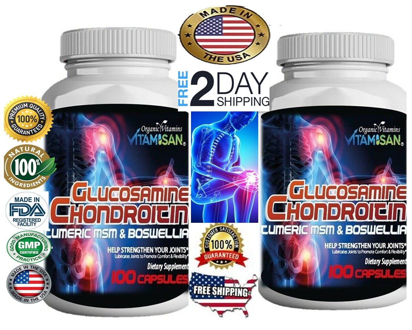 Glucosamine Chondroitin Collagen MSM Turmeric Blend