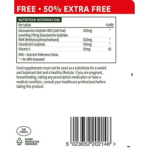 Nature's Aid Glucosamine MSM & Chondroitin Tablets