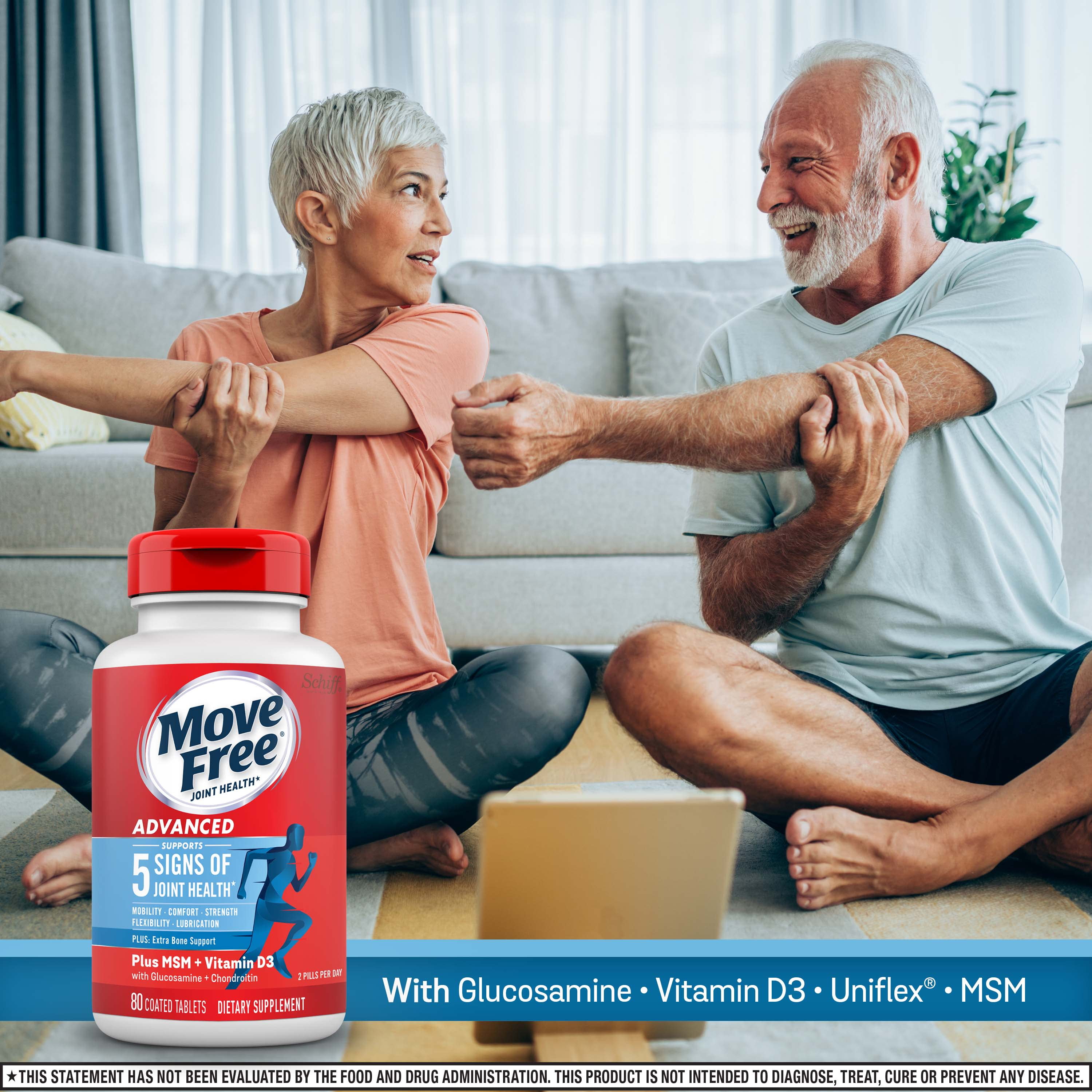 Move Free Advanced Joint Health Supplement, 80 Tablets