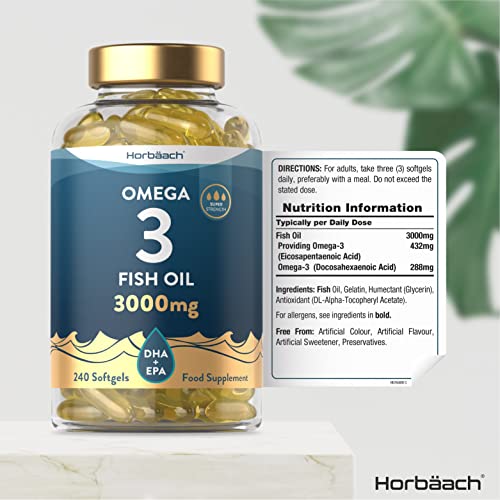 Omega 3 Fish Oil 3000mg - 240 Capsules