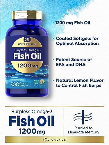 Carlyle Burpless Fish Oil 1200 mg, 300 Softgels